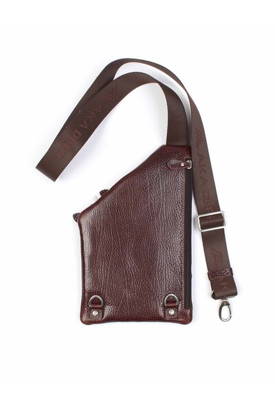 Aka Deri Leather Brown Shoulder Bag 119 61