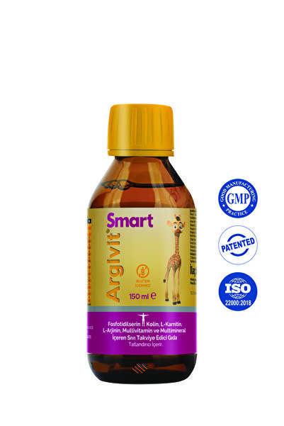 Argivit Smart Fosfotidilserin, Kolin, L-Karnitin, L-Arjinin, Multivitamin, Multimineral Şurup 150 ml