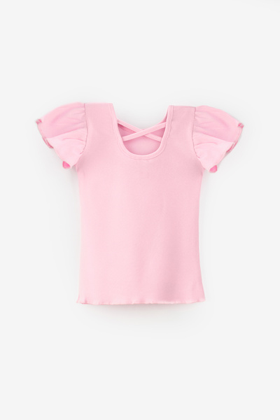 Le Mabelle Pembe Arkası Çapraz Biyeli Kız Çocuk Tişört - Julie