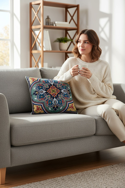 Chintar Διακοσμητικό μαξιλάρι/μαξιλαροθήκη από υφαντό πάνελ ταπετσαρίας ζακάρ...