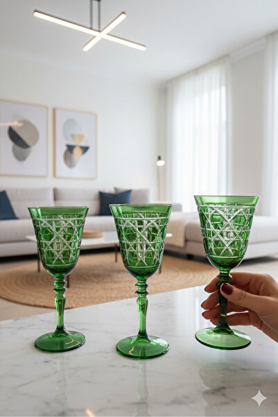 DECOSTYLE Gloria El Dekor Renkli Kadeh Bardak 270 Cc