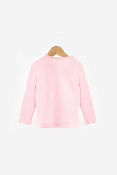 Le Mabelle Pembe  Kalp Nakışlı Fitilli Kız Çocuk Tişört