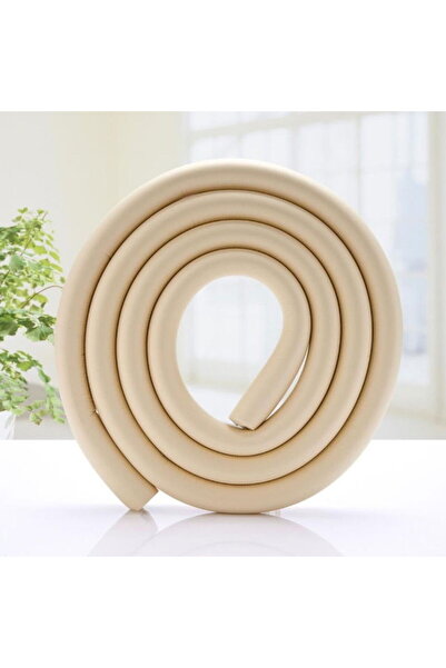 Empria Banda protectie forma U pentru muchii si margini, 3.5x0.7x200 cm, Crem, protectie muchii bebelusi