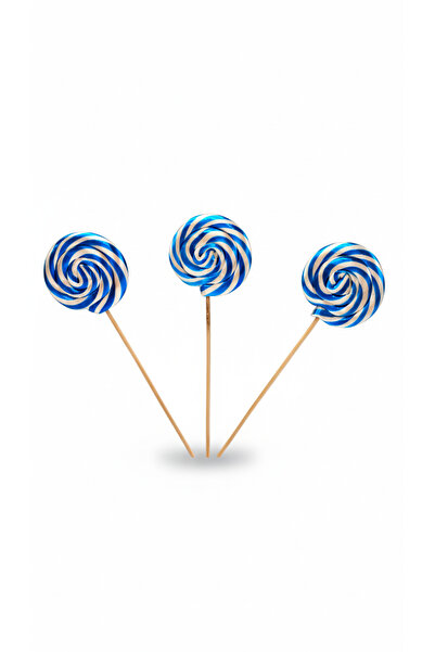 GAGA MÜMESSİLLİK Büyük Boy 20 Li Mavi 30 Gr Sosyete Şeker Lolipop Çubuklu Çoc...