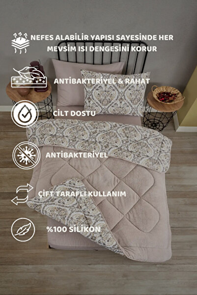 Sudemhome Одномісний двосторонній розкішний ковдра Welsoft Elite М'яка полярна ковдра та наволочка Aksu Bej