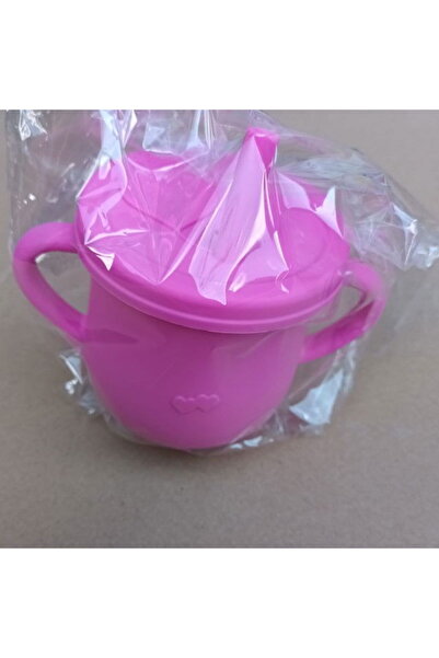 Empria Cana din silicon cu capac si pai, pentru bebelusi, Empria, Roz, diversificare bebe