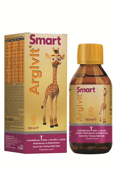 Argivit Smart Fosfotidilserin, Kolin, L-Karnitin, L-Arjinin, Multivitamin, Multimineral Şurup 150 ml