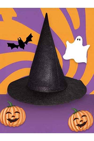 KOSTÜMCE Siyah Cadı Şapkası Yetişkin