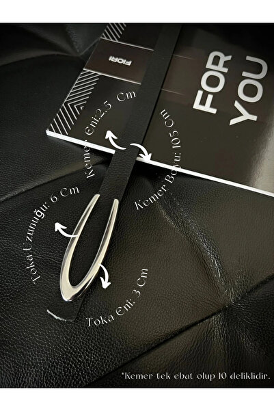 Fiori حزام نسائي طويل بإبزيم فضي من القماش الرقيق باللون الأسود - للمعطفات وا...