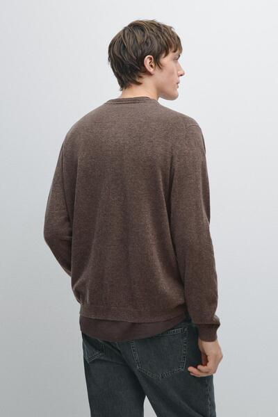 Massimo Dutti Yünlü V yaka triko kazak