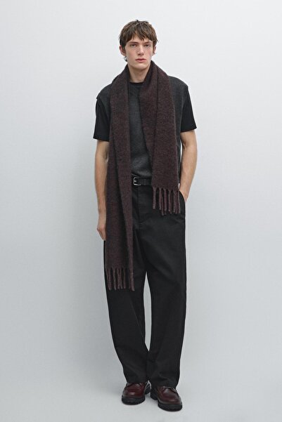 Massimo Dutti Yün karışımlı V yaka süveter