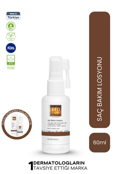 TTO Güçlendirici & Dökülme Karşıtı Saç Losyonu 60 ml (ÇAY AĞACI YAĞI / PROCAPİL / SAÇKIRAN)