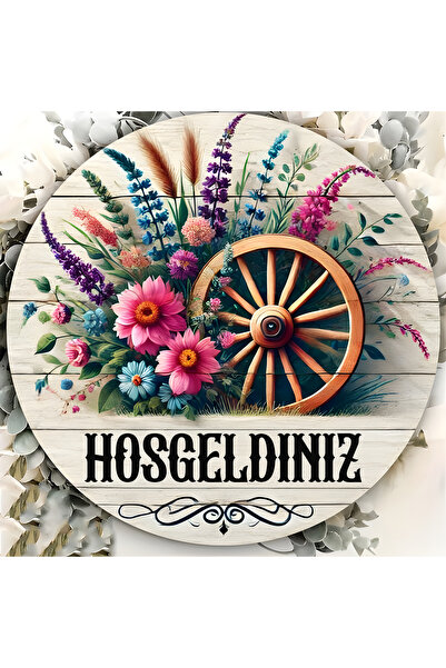 TuraLazerKesim Dobrodošli u MDF ukras za vrata | Viseći, lako se briše, UV Št...