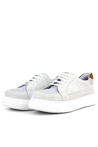 Rakerplus Genuine Leather Gray Lace-Up Children's Casual School Shoes