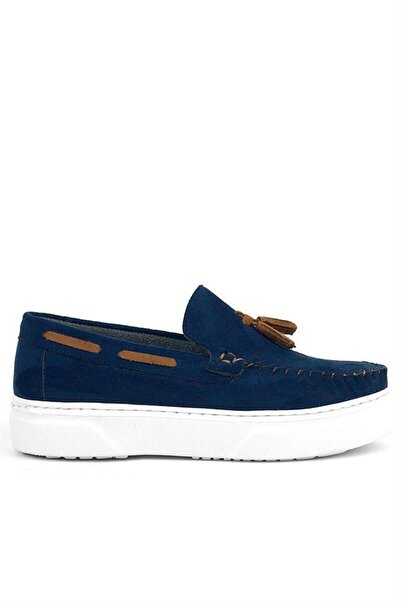 Rakerplus Navy Blue Tan Boy's Loafer Shoes