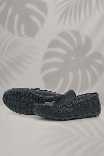 Rakerplus Black Leather Boy's Loafers