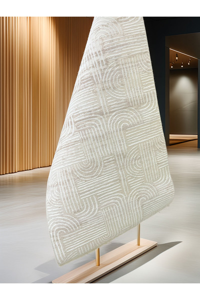 Trend Home LARA Kaymaz Taban Makinede Yıkanabilir Şık Desenli Salon Halı