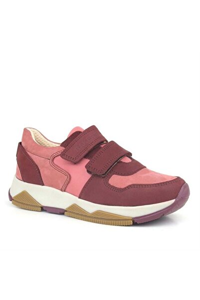 Rakerplus Genuine Leather Claret Red Pink Girls Sneakers Sports Shoes