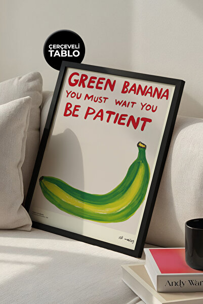 House Gorgeous Poster cu cadru verde banană, design modern, colorat, colecția...