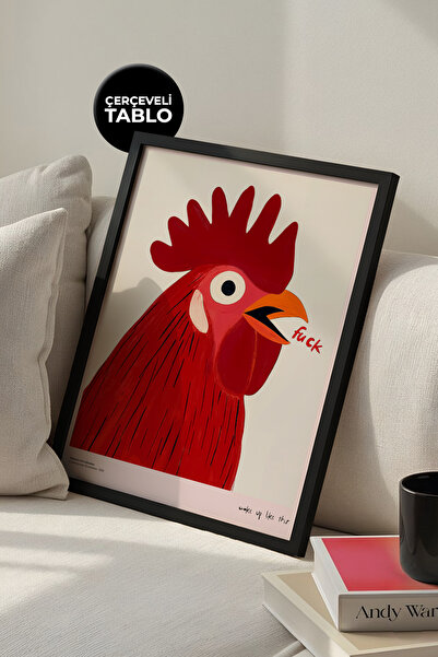 House Gorgeous Am trezit așa, cu cadru, poster cu design modern și colorat, c...