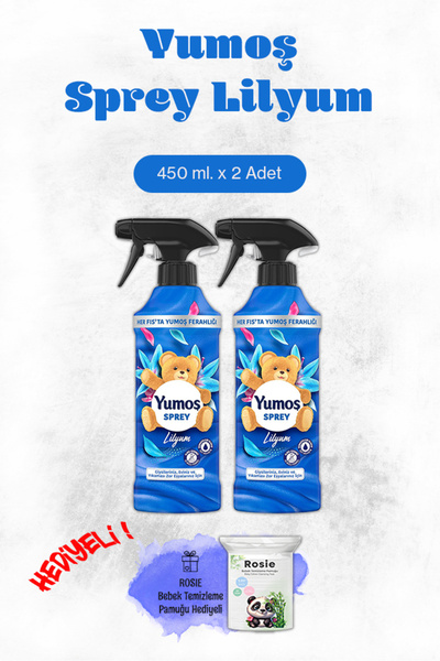 Yumoş Lilyum Sprey Koku 2 Adet, Rosie Pamuk