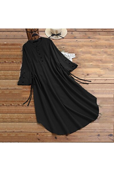 Toridas Casual Loose Gather Detailed Summer Long Women's Dress