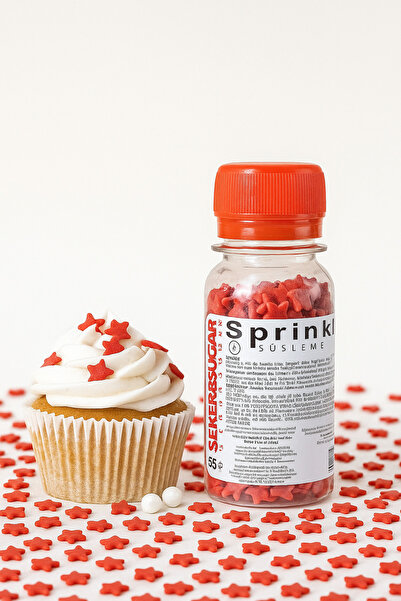 ŞEKER & SUGAR Pasta Süsleme Şekeri Kırmızı Yıldız 45 gr