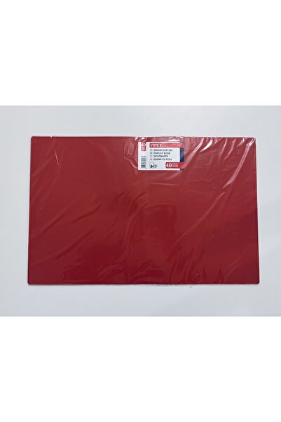 Abka 40'lı A4 Plastik Kapak Kırmızı Sunum Dosyası