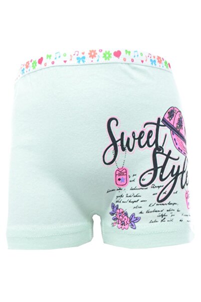 Tutku 0181 Kız Çocuk Baskılı Penye Boxer