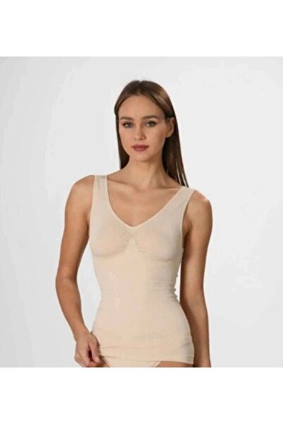 Aznime Beige Seamless Corset Undershirt Slim Waist Flat Abdomen and Flawless ...