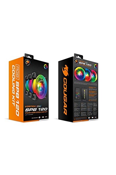 Cougar مجموعة تبريد VORTEX RGB SPB 120 PWM HDB - عبوة من 3 قطع