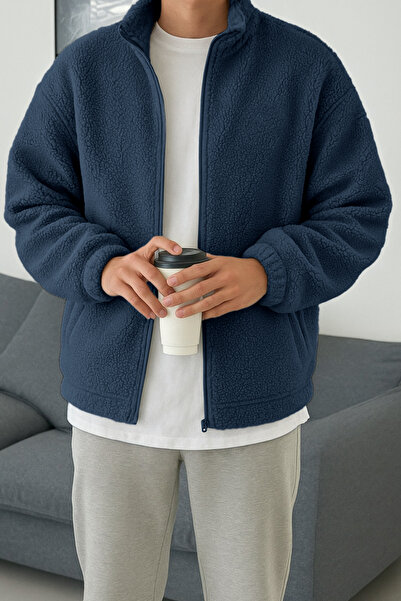 GHASSY CO. Ανδρικό θερμικό εσώρουχο Sherpa Φθινοπωρινό και Χειμερινό με φλις φούτερ με φερμουάρ
