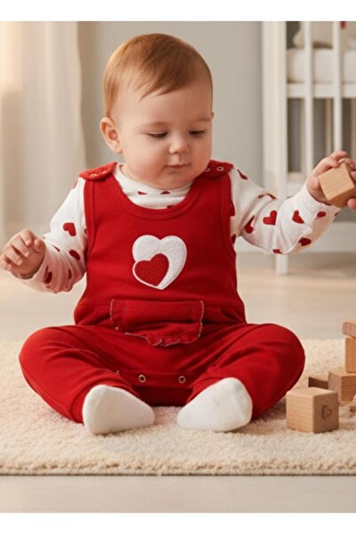 ALTINTAŞ BABY Hearted Süzene Baby Girl Jumpsuit