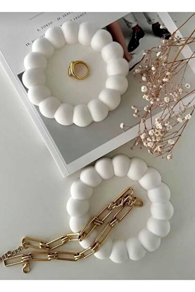 Lusora Design Bubble Decorative Plate, Jewelry Plate, Candle Holder, Coaster