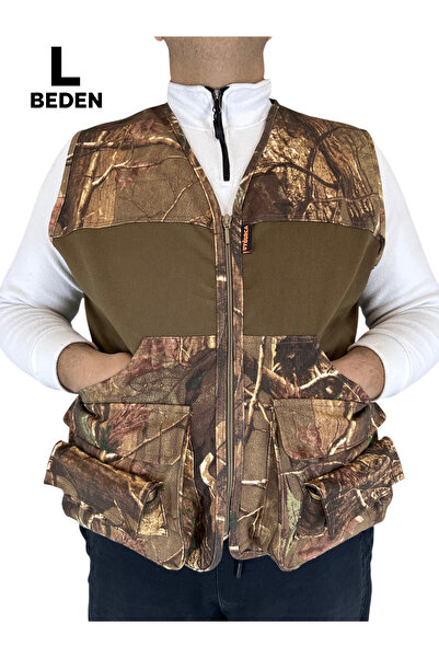 UYĞURCA L Beden Tulum Cepli Avcı Yeleği - 14 Fişek Kapasiteli - 12 Kalibre