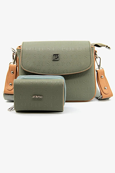 Just Polo حقيبة يد وكتف نسائية أنيقة مقاومة للماء مع محفظة مدمجة