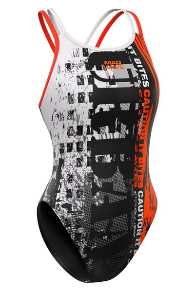 Mad Wave Costum de baie junior antichlor Crossback PBT H7, S