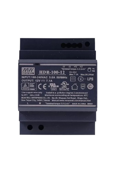 Meanwell Sursă de alimentare în comutație, 12V / 7.1A, șină DIN - MEAN WELL HDR-100-12