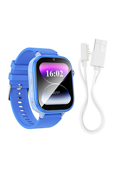 Hoco 4G (SIM) smart watch for children, blue