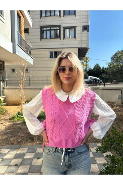 Store Yandan Bağlamalı Örgü Süveter