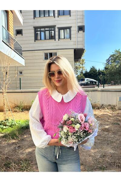 Store Yandan Bağlamalı Örgü Süveter