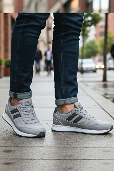 Giyyin Αθλητικά παπούτσια Sneaker Γκρι Καθημερινά Άνετα Ποιοτικά με κορδόνια Ορθοπεδικά Κατάλληλα για το Χειμώνα