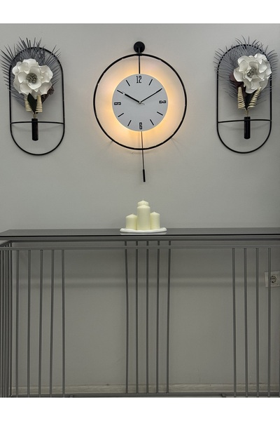 MetaQuartz Aksesuar 3lü Black Fred Ledli Elegante Set-büyük Boy (50X75CM)- Mo...