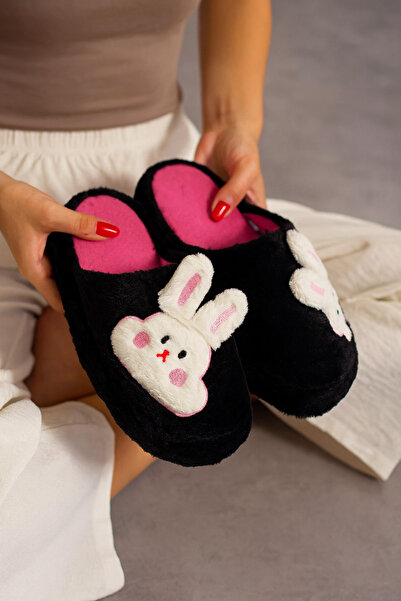 Behtah Kundura Παντόφλες Fluffy Silent Sole Rabbit Figured Slippers Γυναικείε...