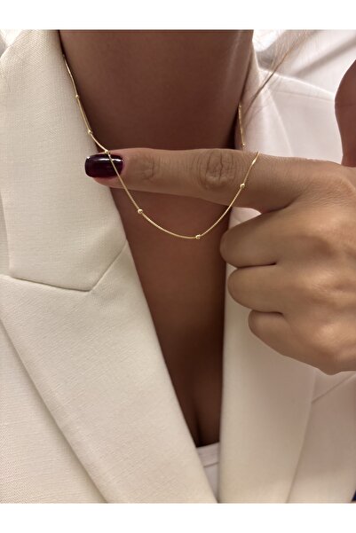 Butik Xuping 14K İnce Dorika Zincir Kolye 45 cm