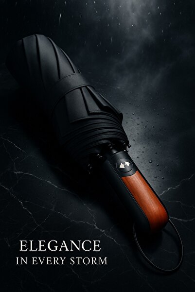 Genel Markalar Premium Tam Otomatik Unisex Şemsiye Açılır Kapanır Rüzgarda Kı...