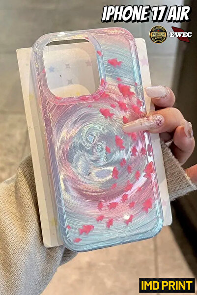 EWEC iPhone 17 Air Uyumlu Hologramlı Ins Premium Telefon Kılıfı