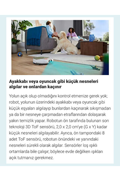 Philips 7000 Serisi HomeRun Aqua Islak Kuru Robot Süpürge, Otomatik Boşaltma, 30 Gün Zahmetsiz Kullanım
