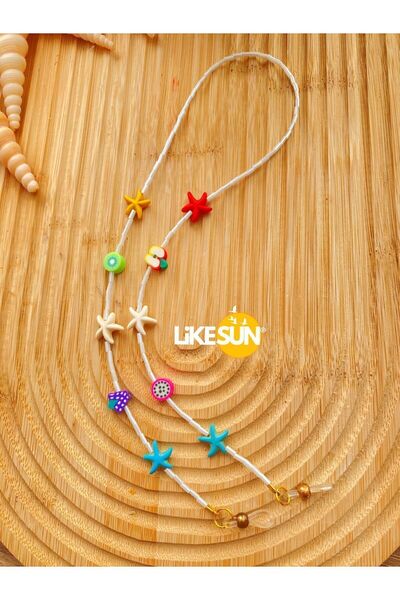 LiKESUN Yaz Temalı Renkli Boncuk Çocuk Gözlük İpi (55 cm )