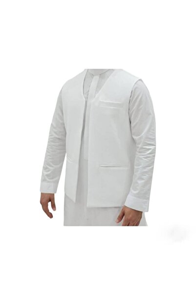 Aktham Men's summer button-up formal sedari, off-white